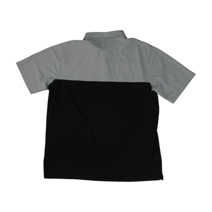 Gray Color Block Short Sleeve Polo