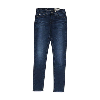 Navy Mid Rise Skinny Leg Jeans