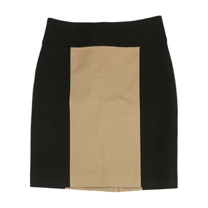 Black Color Block Midi Skirt