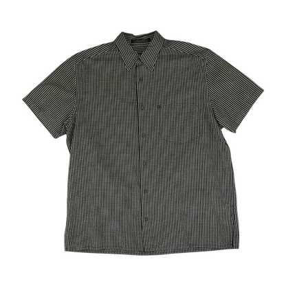 Black Check Short Sleeve Button Down