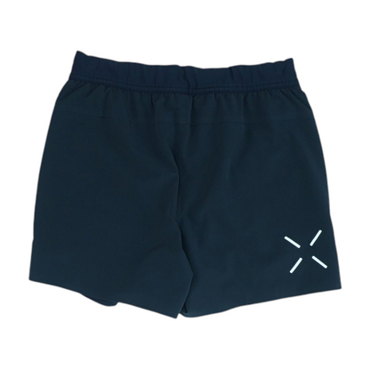 Black Solid Active Shorts