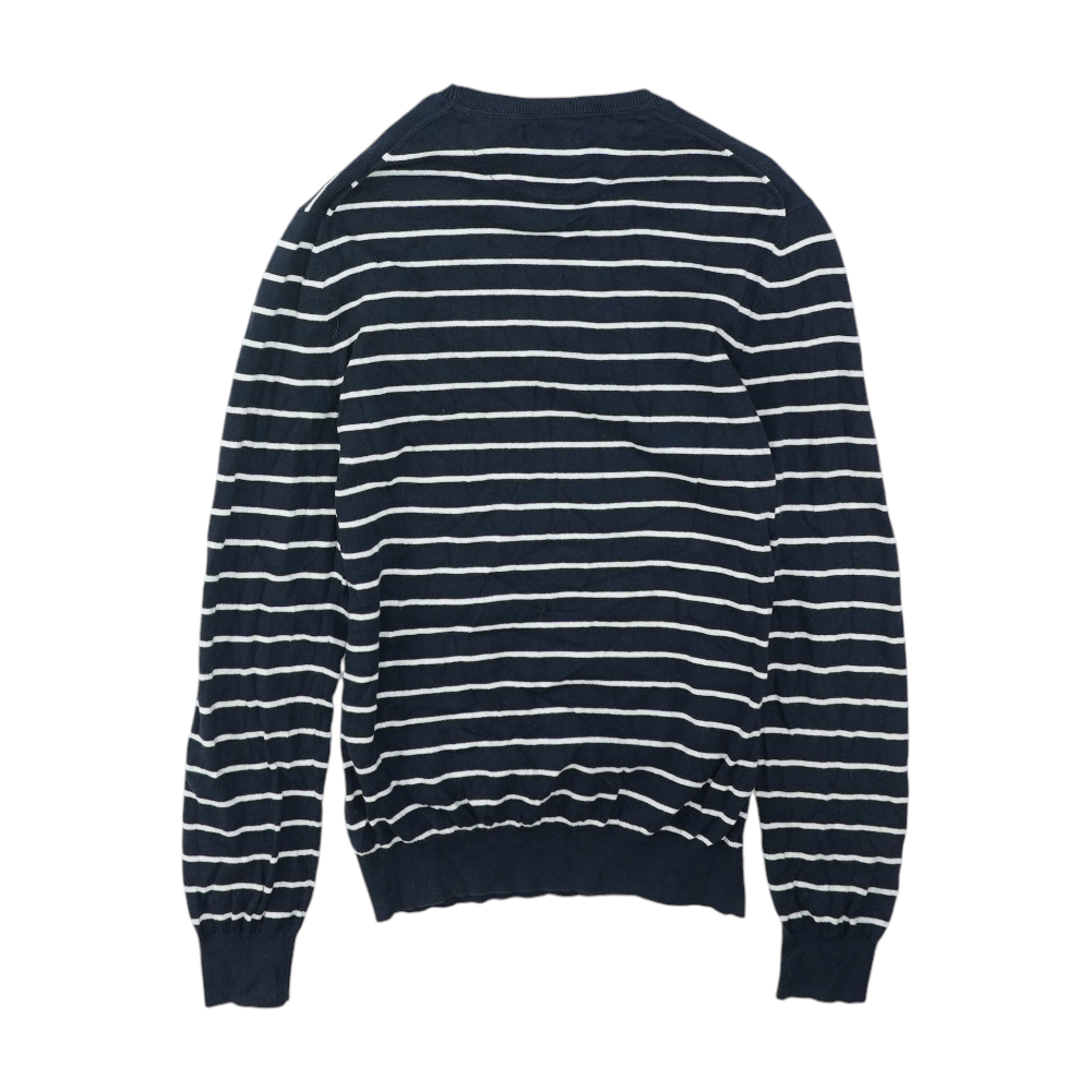 Navy Tall Striped Pullover Sweater