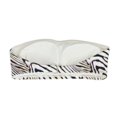 Beige Animal Print Swim Top