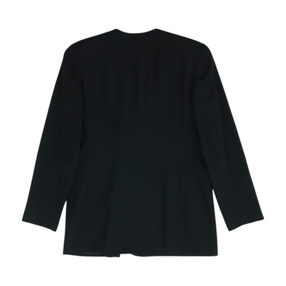 Vintage Black Solid Blazer