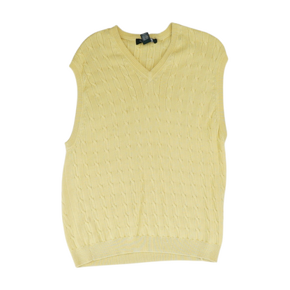 Yellow Solid Vest Sweater
