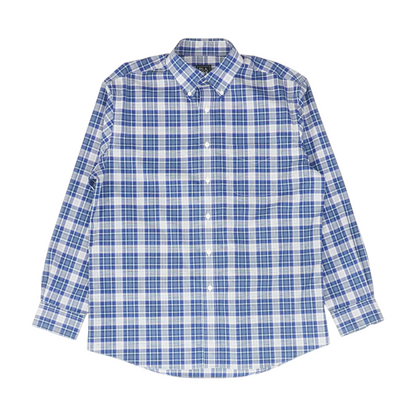 Blue Plaid Long Sleeve Button Down