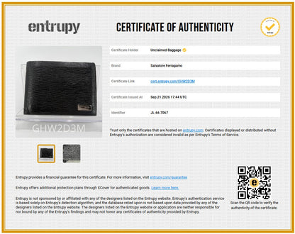 Textured Leather Bifold Wallet with Metallic Logo Plate