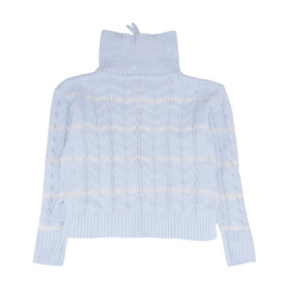 Blue Striped 1/4 Zip Sweater