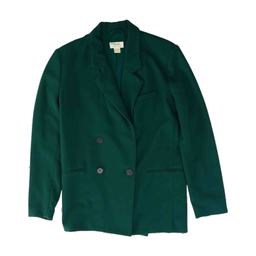 Green Solid Blazer