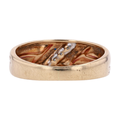 10K Yellow Gold Diamond Band Ring