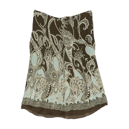 Brown Petite Floral Mini Skirt