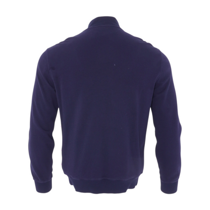 Navy Cotton Full-Zip Cardigan Sweatshirt