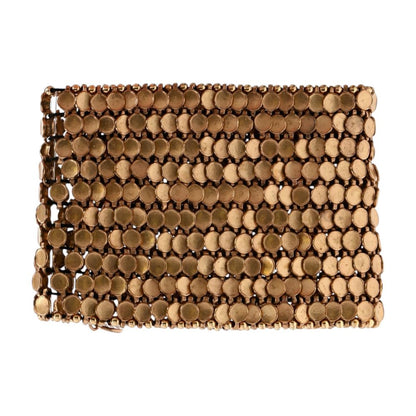 Gold Tone Mini Mack Stretch Beaded Bracelet