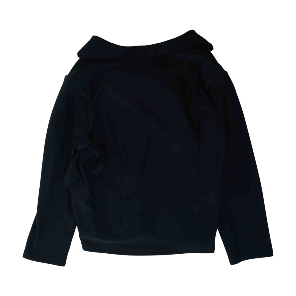 Black Plus Size Solid Blazer