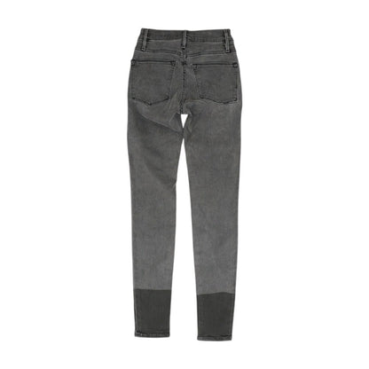 Gray Solid High Rise Skinny Leg Jeans