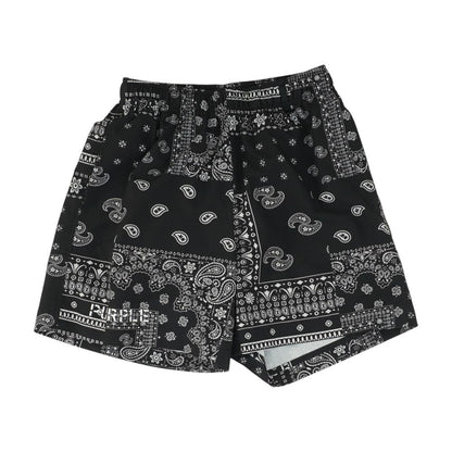 Black Paisley Swim Bottom