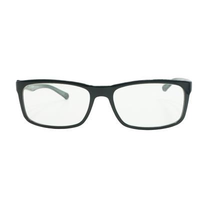Black AN 7089L Rectangle Prescription Eyewear