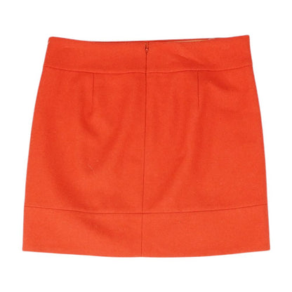Red Solid Mini Skirt