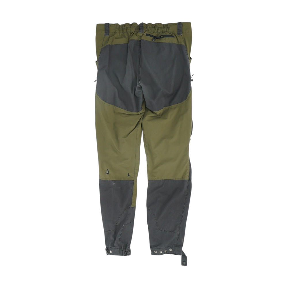 Green Color Block Regular Pants