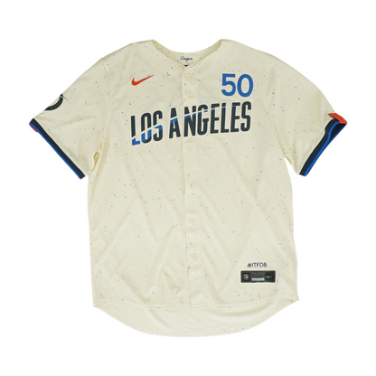 Men's Ivory Los Angeles Dodgers Short Sleeve Jersey