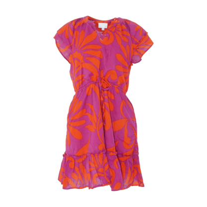 Pink Print Mini Dress