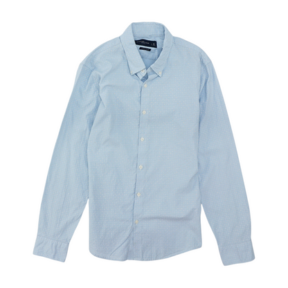 Blue Floral Long Sleeve Button Down