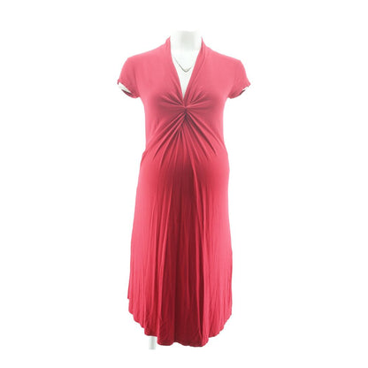 Red Midi Maternity Dress