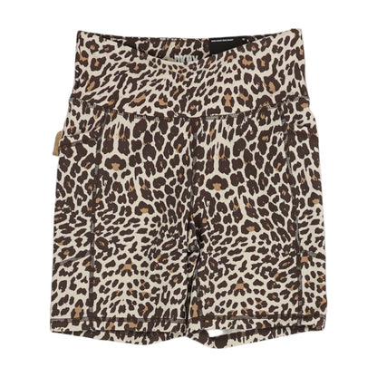 Brown Animal Print Active Shorts