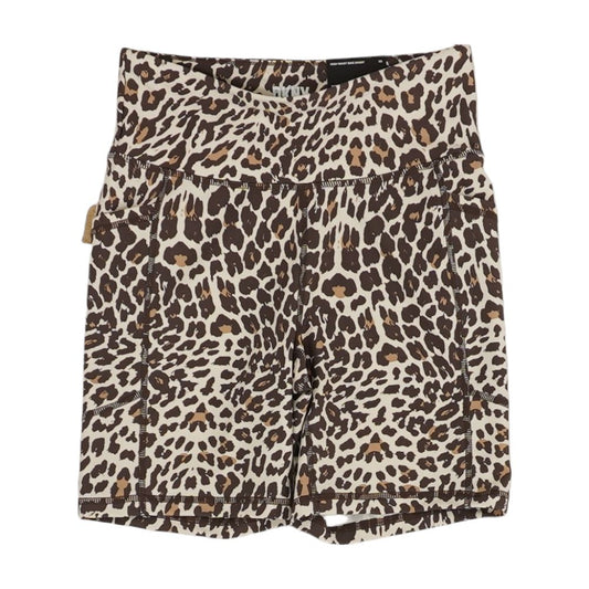 Brown Animal Print Active Shorts