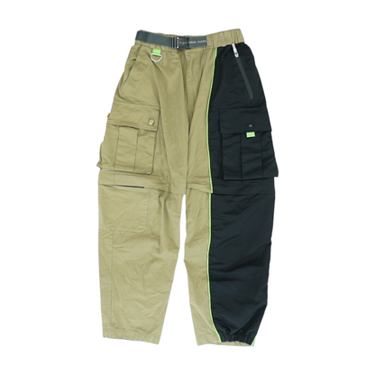 Khaki Color Block Regular Pants