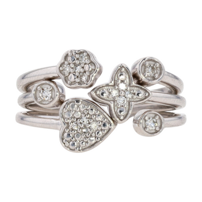 1/10 ctw Sterling Silver Diamond Fashion Ring