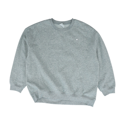 Gray Solid Sweatshirt Pullover