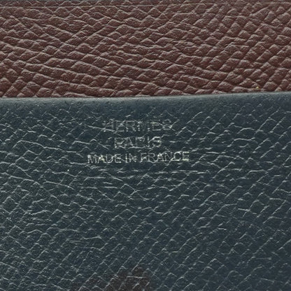 Hermès City 8CC Jungle Card Holder in Bleu Indigo and Bordeaux