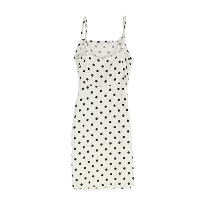 White Polka Dot Midi Dress