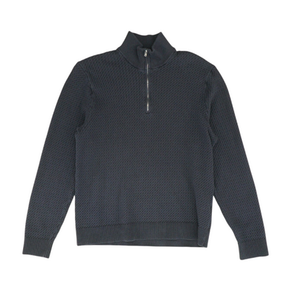 Navy Solid 1/4 Zip Pullover