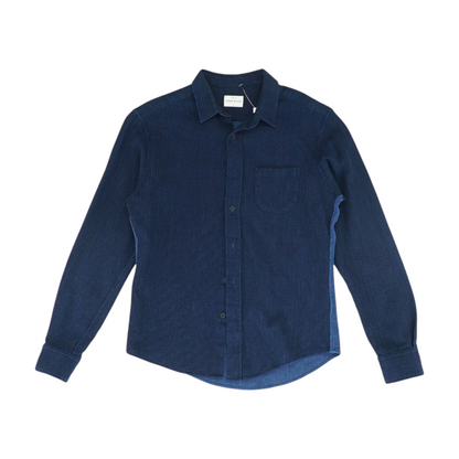 Navy Flannel Button Down