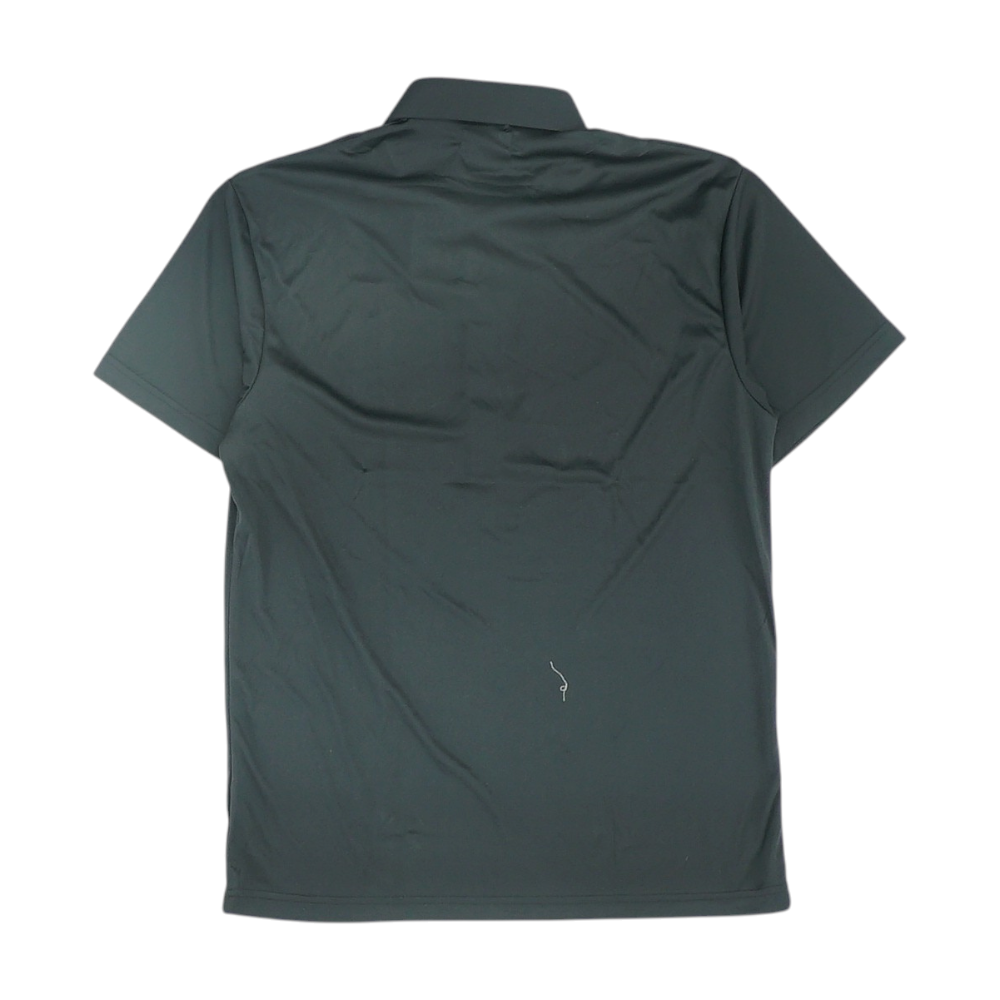Black Solid Short Sleeve Polo