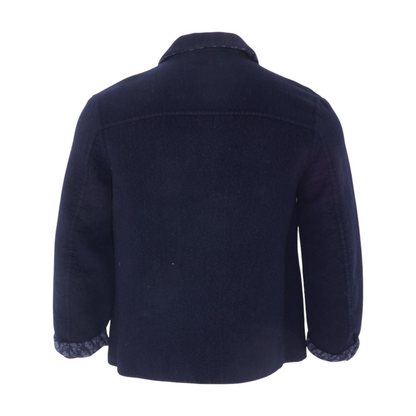 Navy Double-Sided Virgin Wool and Cashmere Icons Workwear Jacket