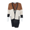 Multi Color Block Cardigan Sweater