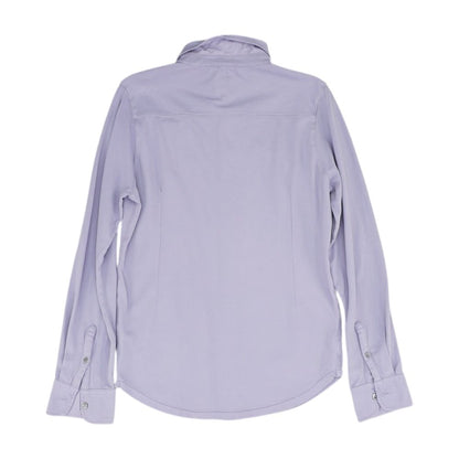 Purple Solid Long Sleeve Button Down