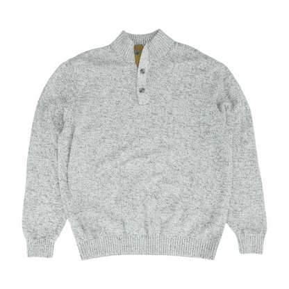 White Solid 1/4 Zip Sweater