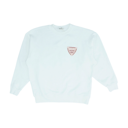 White Solid Sweatshirt Pullover