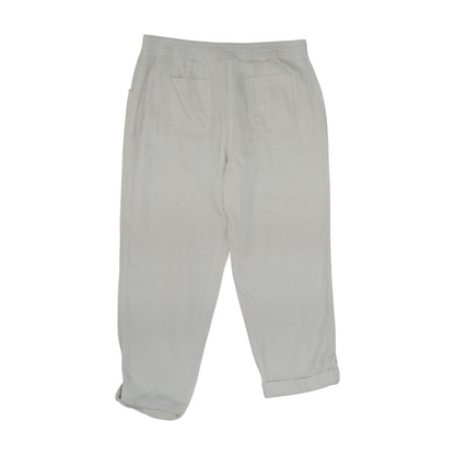 White Solid 5-Pocket Capris
