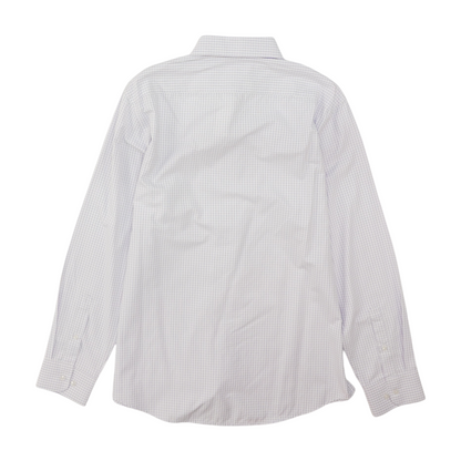 White Check Long Sleeve Button Down