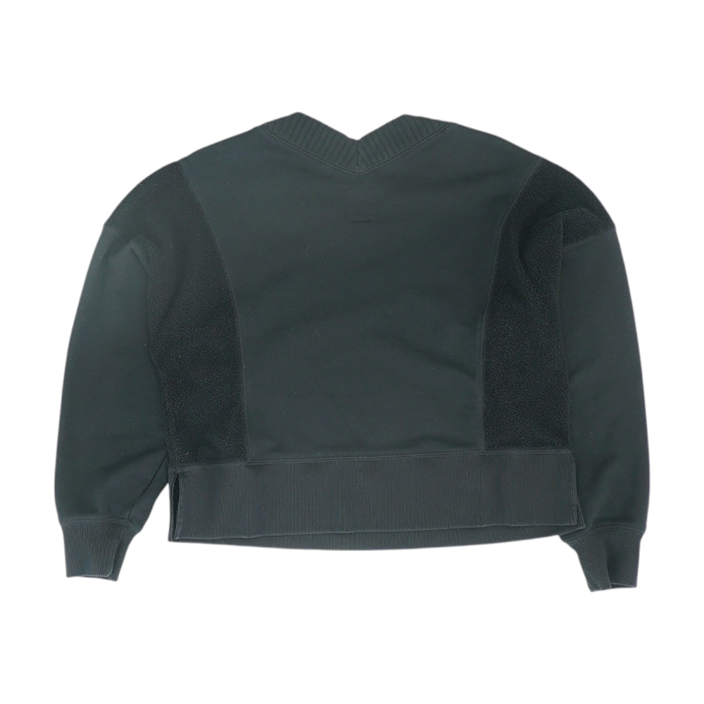 Black Solid Sweatshirt Pullover