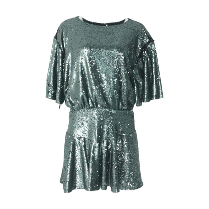 Black Abstract Mini Dress
