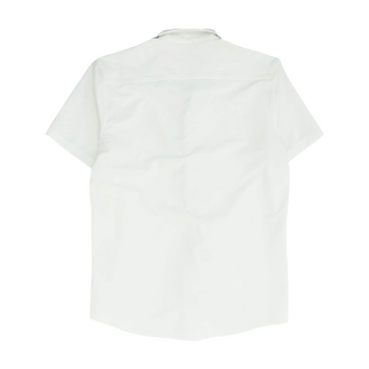 Tan Solid Short Sleeve Button Down