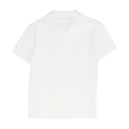 White Solid Short Sleeve Polo