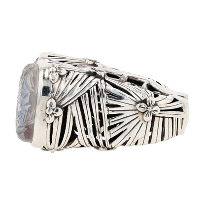 Sterling Silver Amethyst Statement Ring