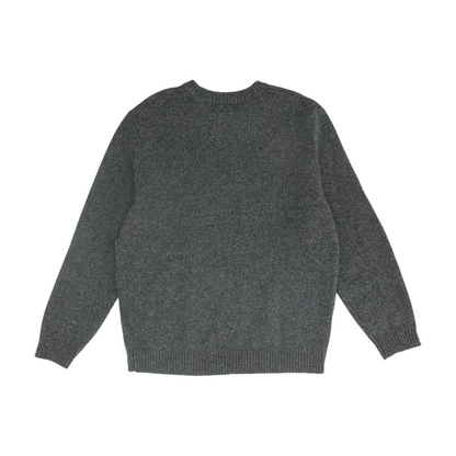 Gray Solid Pullover Sweater